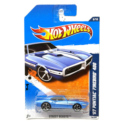Hot Wheels Street Beasts 1967 Pontiac Firebird 400 1:64 Diecast Blue