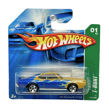 Hot Wheels Treasure Hunt T-Hunt 1969 Pontiac GTO 1:64 Diecast Short Card