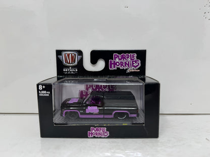 M2 Machines Purple Hornies 1973 Chevrolet Cheyenne Super 10 Custom 1:64 Diecast