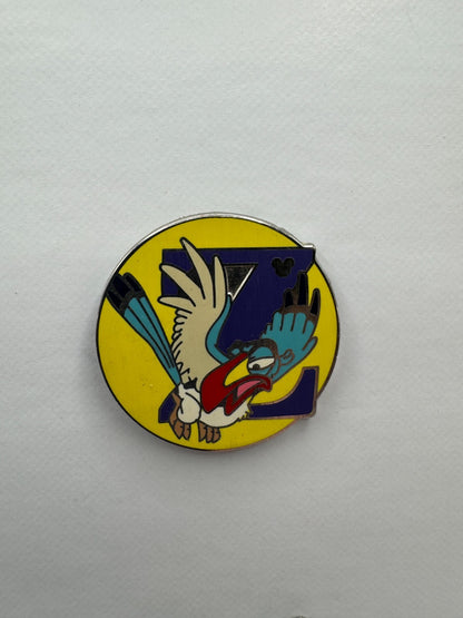 WDW Disney Zazu "Z" Alphabet Hidden Mickey Trading Pin DC1S16