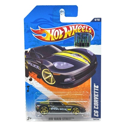 Hot Wheels HW Main Street Chevy C6 Corvette Police 1:64 Diecast Factory Sealed