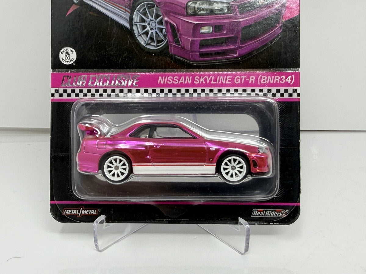Hot Wheels RLC Red Line Club Nissan Skyline GT-R BNR34 Club Excl. 1:64 Diecast