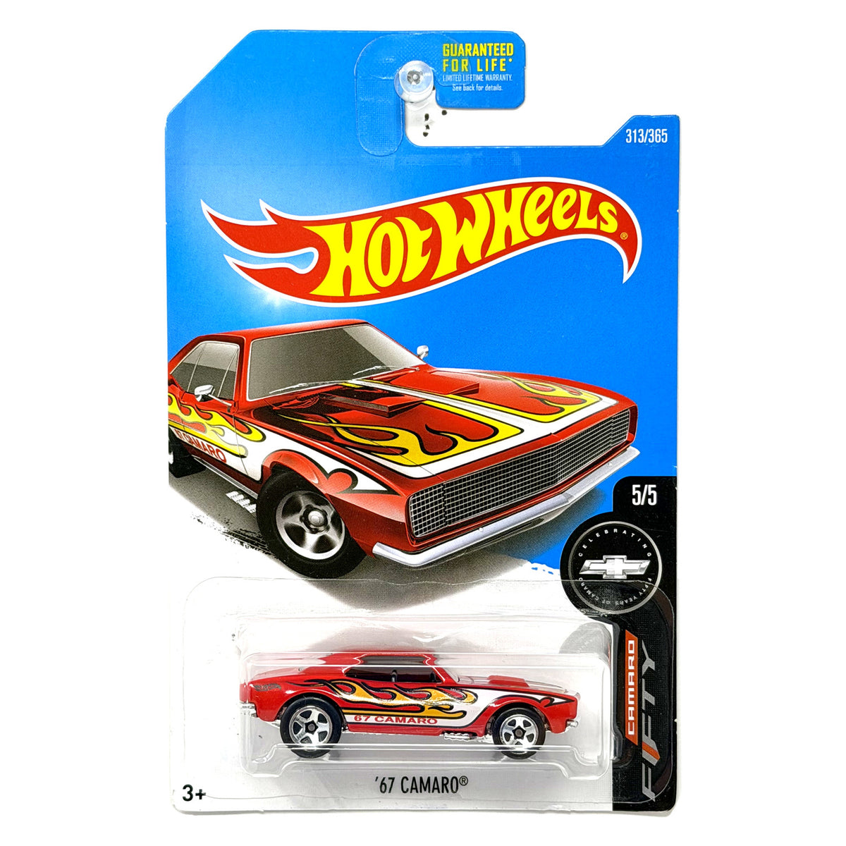 Hot Wheels Camaro Fifty 1967 Chevrolet Camaro 1:64 Diecast Red USA Card