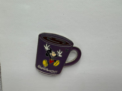 WDW Disney Mickey Mouse Coffee Mugs Hidden Mickey Trading Pin DC2S11