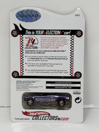 Hot Wheels 2006 RLC Selections Plymouth Barracuda Funny Car 1:64 Diecast
