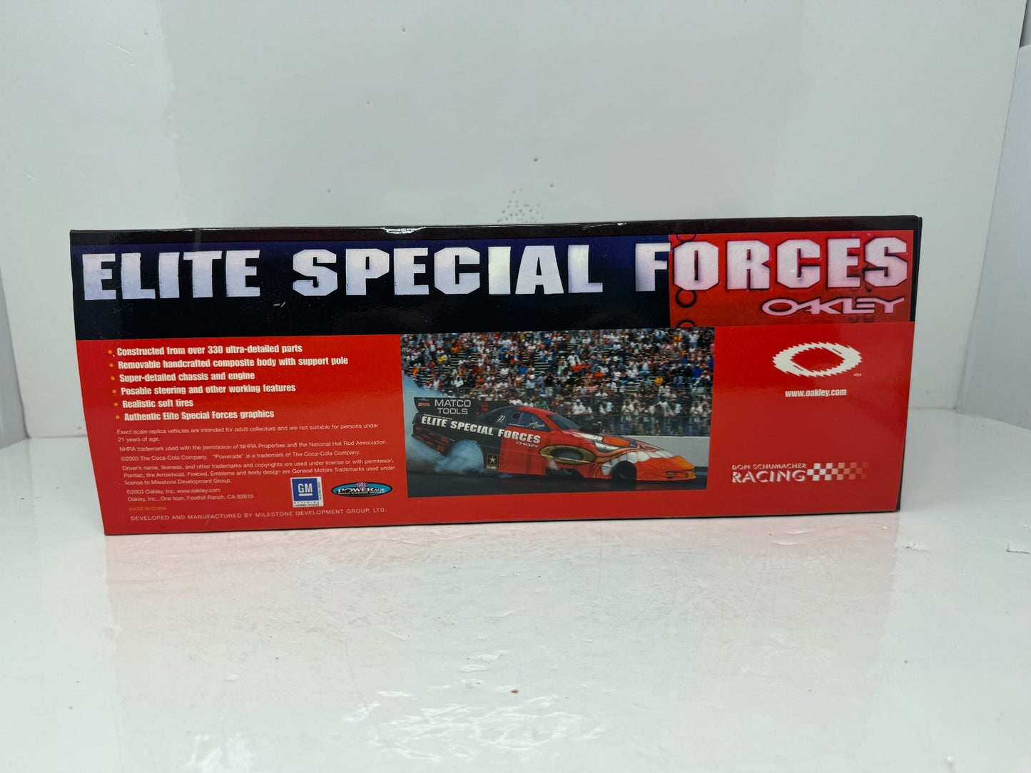 Milestone Scotty Cannon NHRA Oakley Special Forces Firebird Funny Car 1:16 Scale