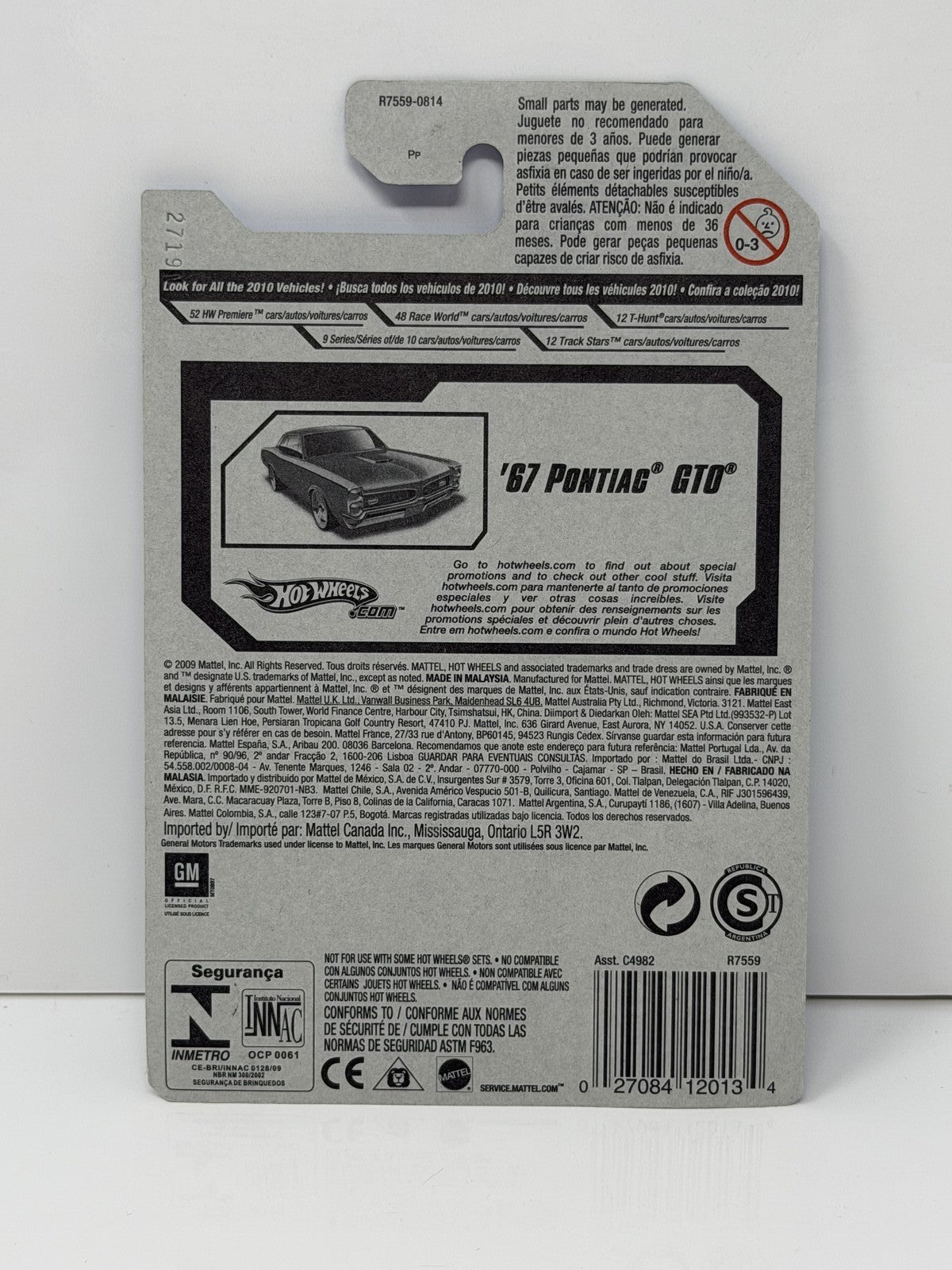 Hot Wheels Faster Than Ever 1967 Pontiac GTO 1:64 Diecast Red Silver