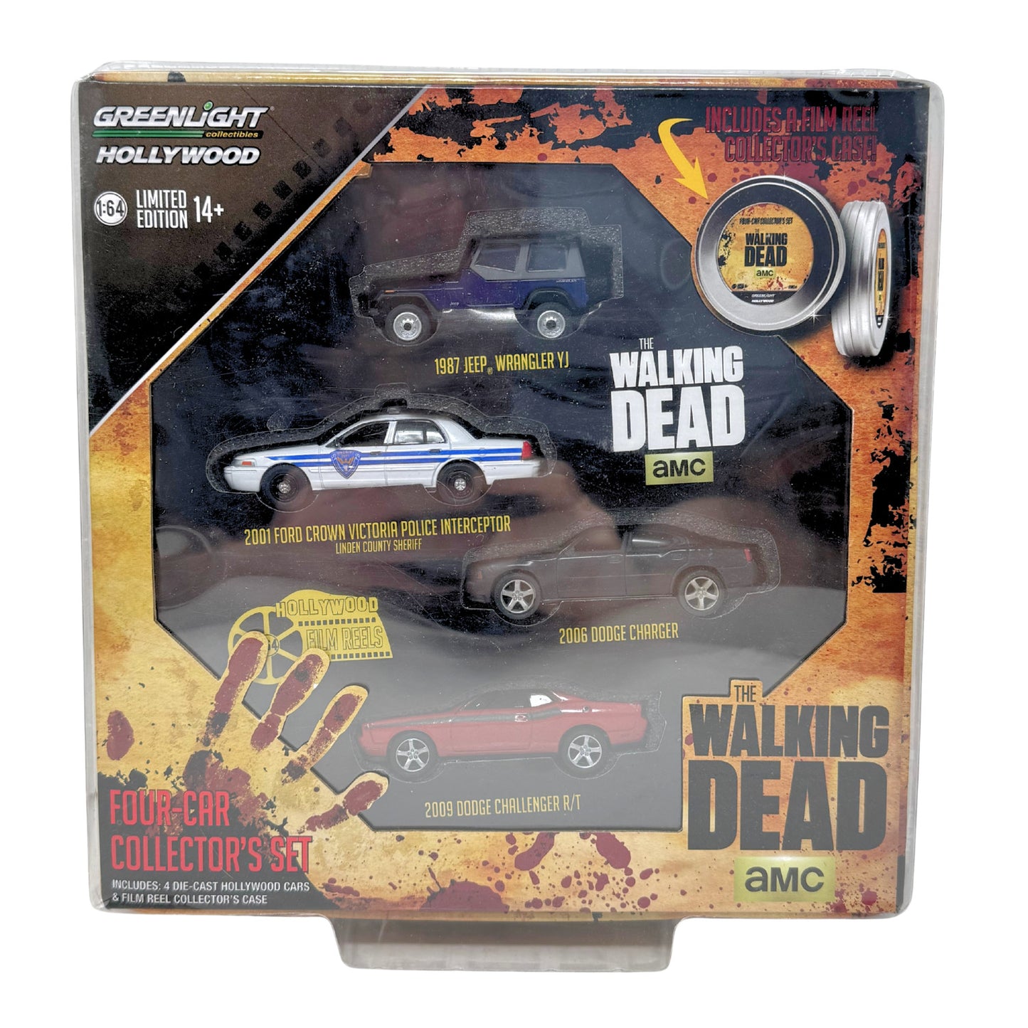 Greenlight Hollywood The Walking Dead Four-Car Collector’s Set 1:64 Diecast