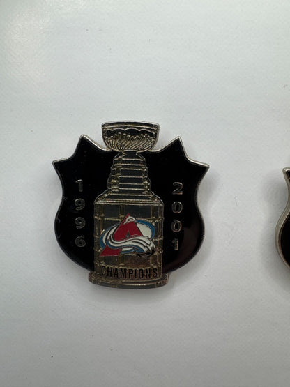 Colorado Avalanche 1996 2001 Stanley Cup Champions NHL Lapel Pin