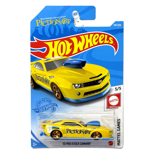 Hot Wheels Mattel Games 2010 Chevry Pro Stock Camaro Pictionary 1:64 Diecast