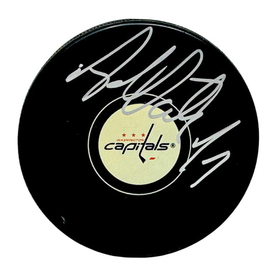 Adam Oates Washington Capitals Signed NHL Autograph Puck Silver Auto