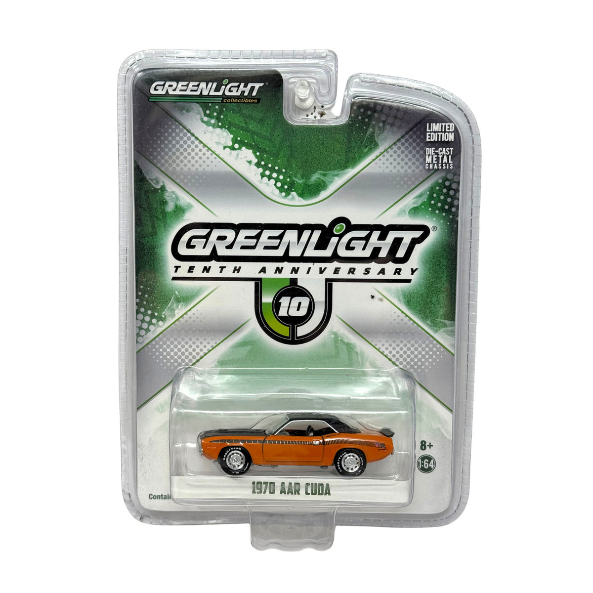 Greenlight Tenth Anniversary 10th 1970 AAR Cuda 1:64 Diecast