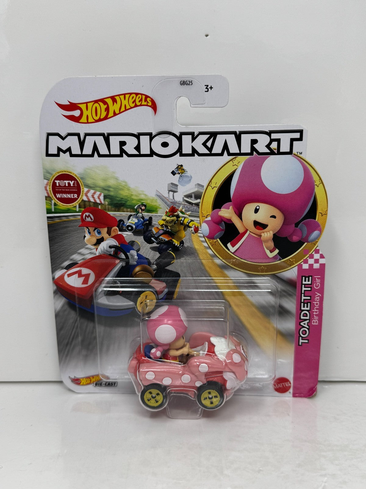 Hot Wheels Mario Kart Toadette Birthday Girl 1:64 Diecast
