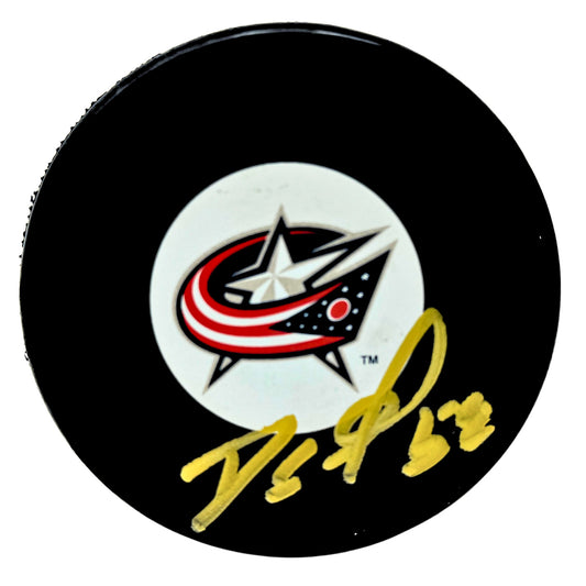 David Savard Columbus Blue Jackets Signed NHL Autograph Puck Gold Auto