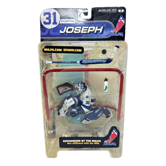 McFarlane NHLPA Curtis Joseph Toronto Maple Leafs White Jersey NHLPA Logo Figure