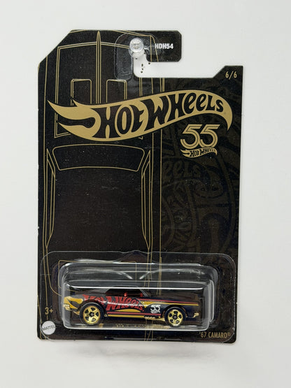 Hot Wheels 55th Anniversary 1967 Chevrolet Camaro 1:64 Diecast Black Gold