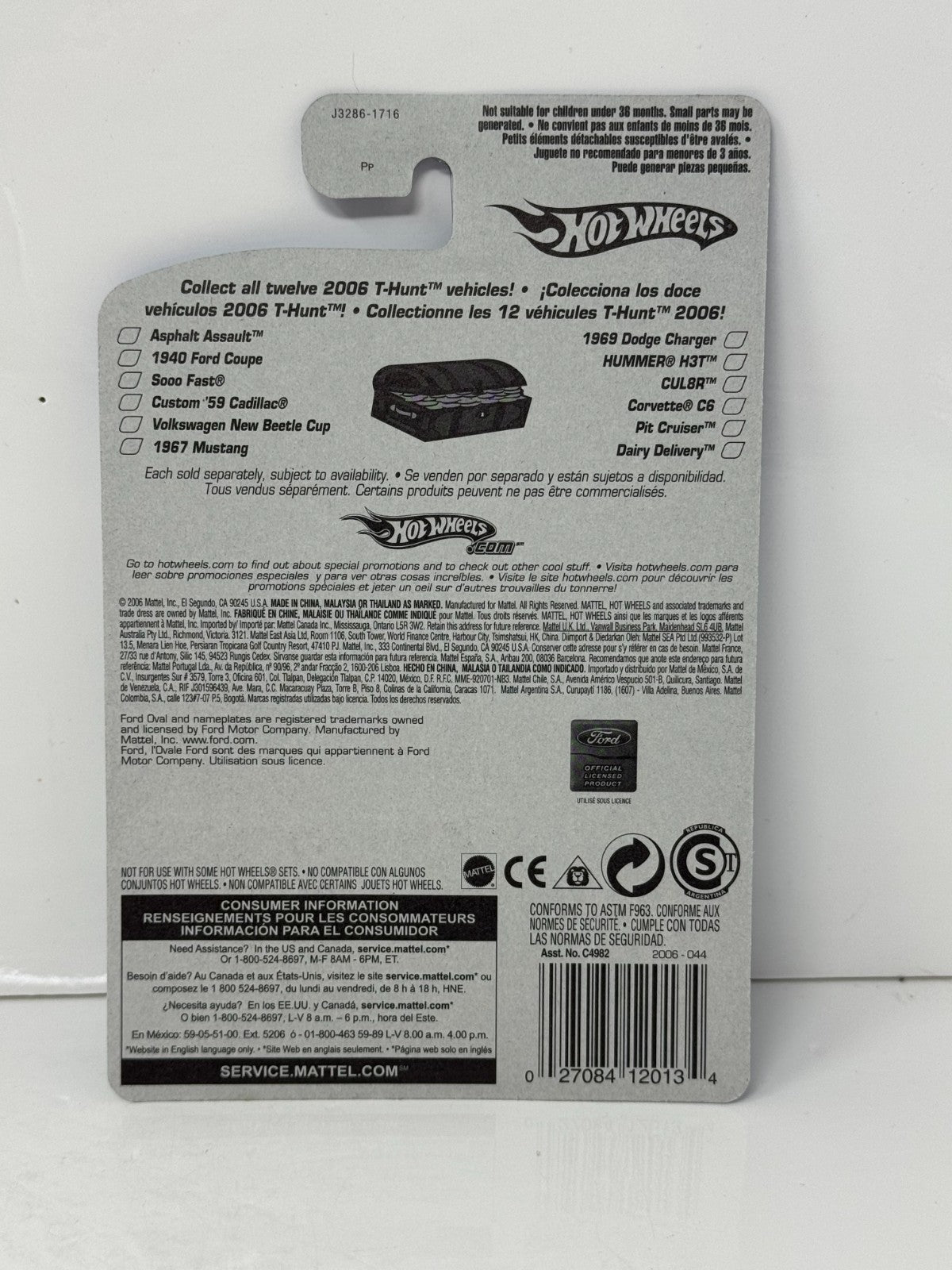 Hot Wheels Treasure Hunt T-Hunt 1967 Ford Mustang 1:64 Diecast