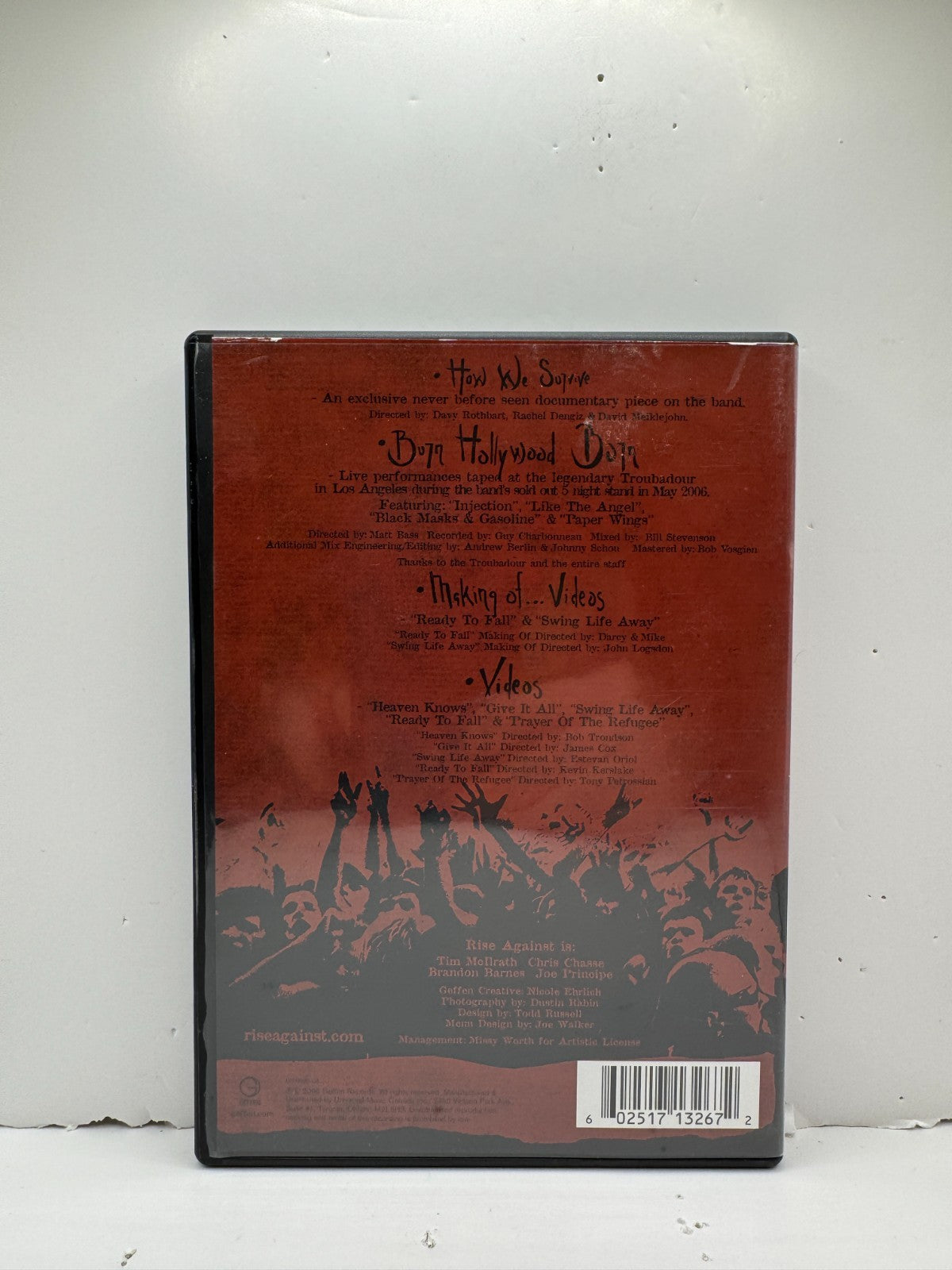 Rise Against Generation Lost (DVD) Punk Rock Music