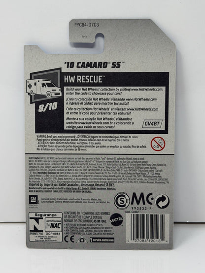 Hot Wheels HW Rescue 2010 Chevrolet Camaro SS 1:64 Diecast White
