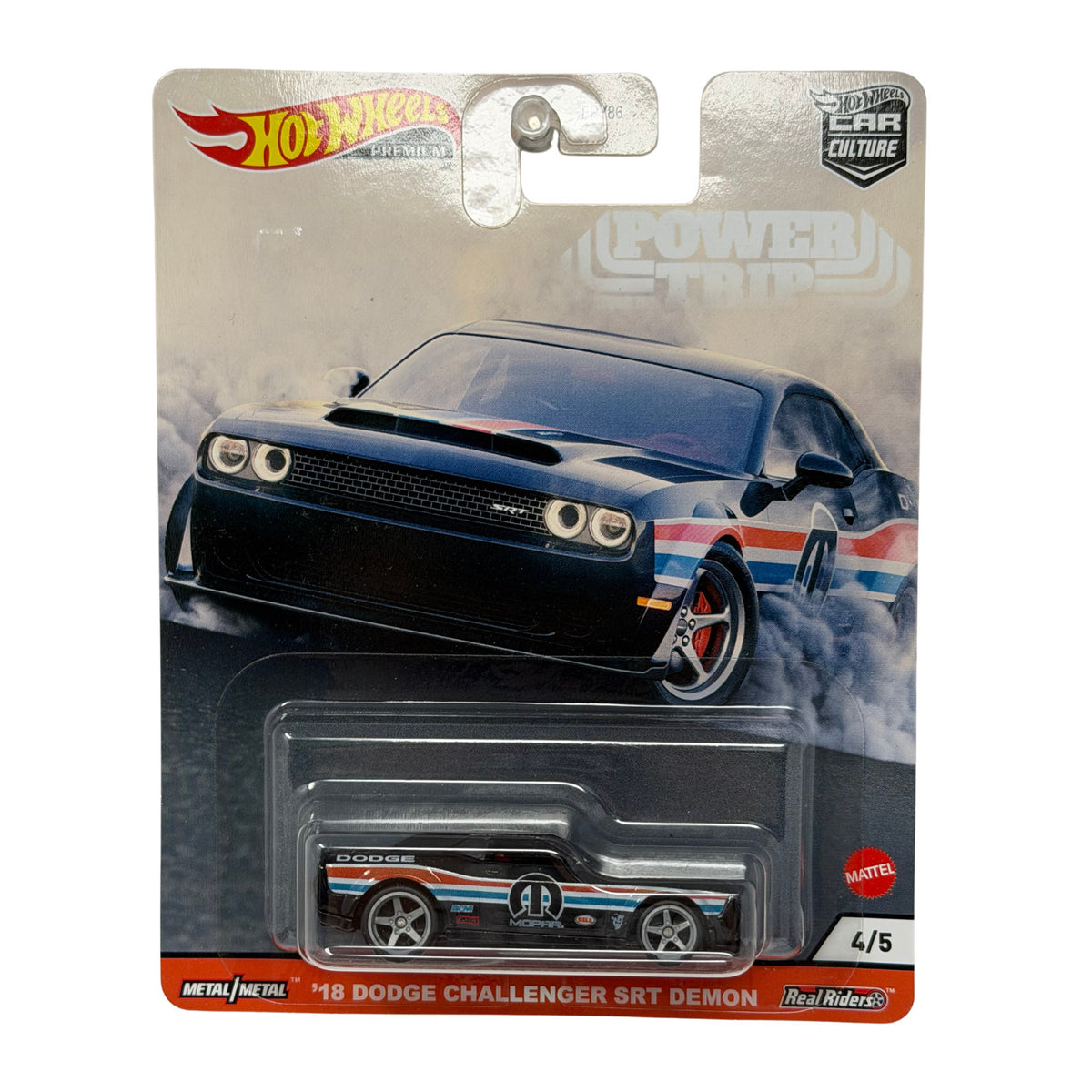 Hot Wheels Premium Power Trip 2018 Dodge Challenger SRT Demon 1:64 Diecast