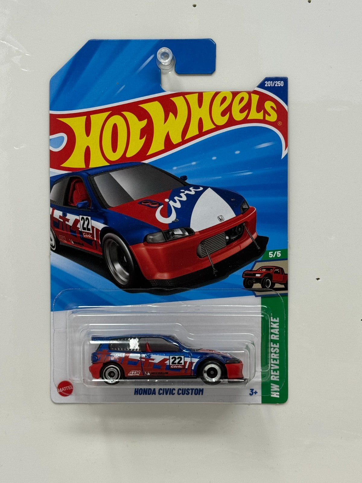 Hot Wheels Reverse Rake Honda Civic Custom 1:64 Diecast