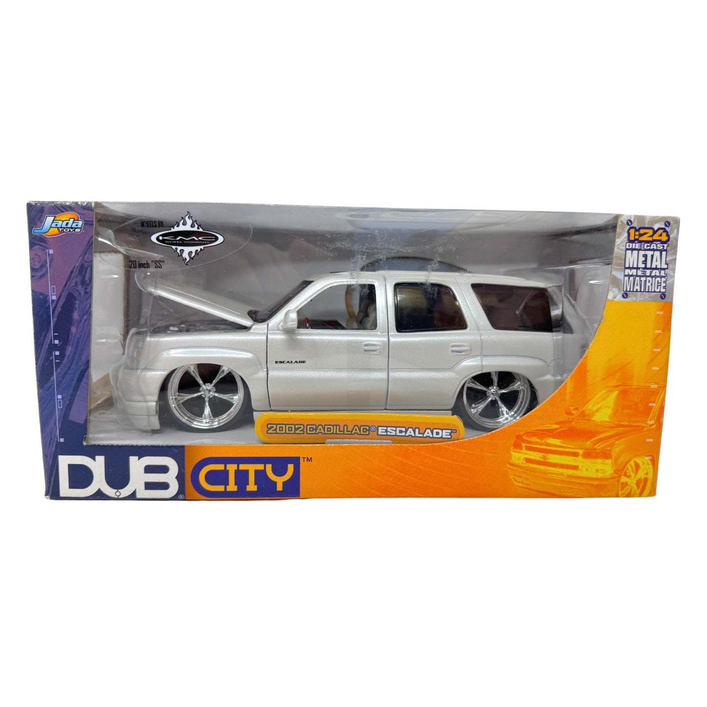 Jada Dub City 2002 Cadillac Escalade 1:24 Diecast KMC Wheels 20 Inch SS Rims