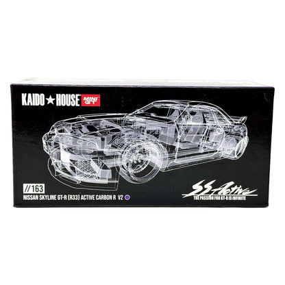 Kaido House MINI GT Nissan Skyline GT-R (R33) Active Carbon R V2 1:64 Diecast