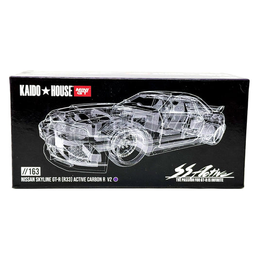 Kaido House MINI GT Nissan Skyline GT-R (R33) Active Carbon R V2 1:64 Diecast