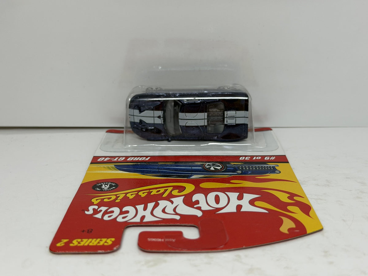 Hot Wheels Classics Series 2 Ford GT-40 1:64 Diecast Dark Blue
