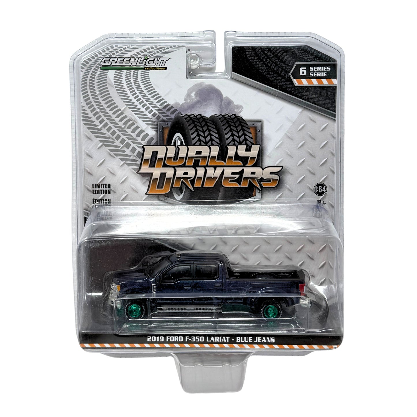 Greenlight Dually Drivers 2019 Ford F-350 Lariat Blue Jeans CHASE 1:64 Diecast