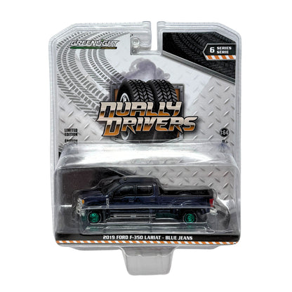 Greenlight Dually Drivers 2019 Ford F-350 Lariat Blue Jeans CHASE 1:64 Diecast