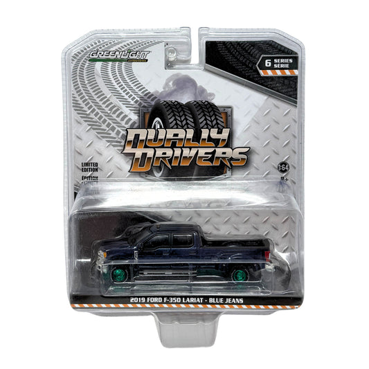 Greenlight Dually Drivers 2019 Ford F-350 Lariat Blue Jeans CHASE 1:64 Diecast