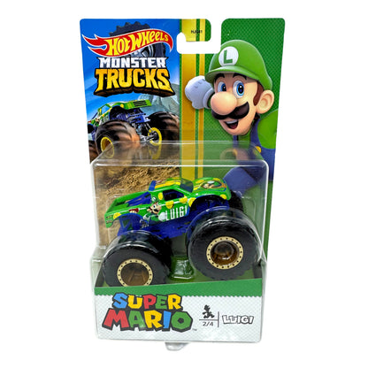 2022 Super Mario Hot Wheels Monster Trucks Mario LUIGI Bowser Yoshi COMPLETE SET