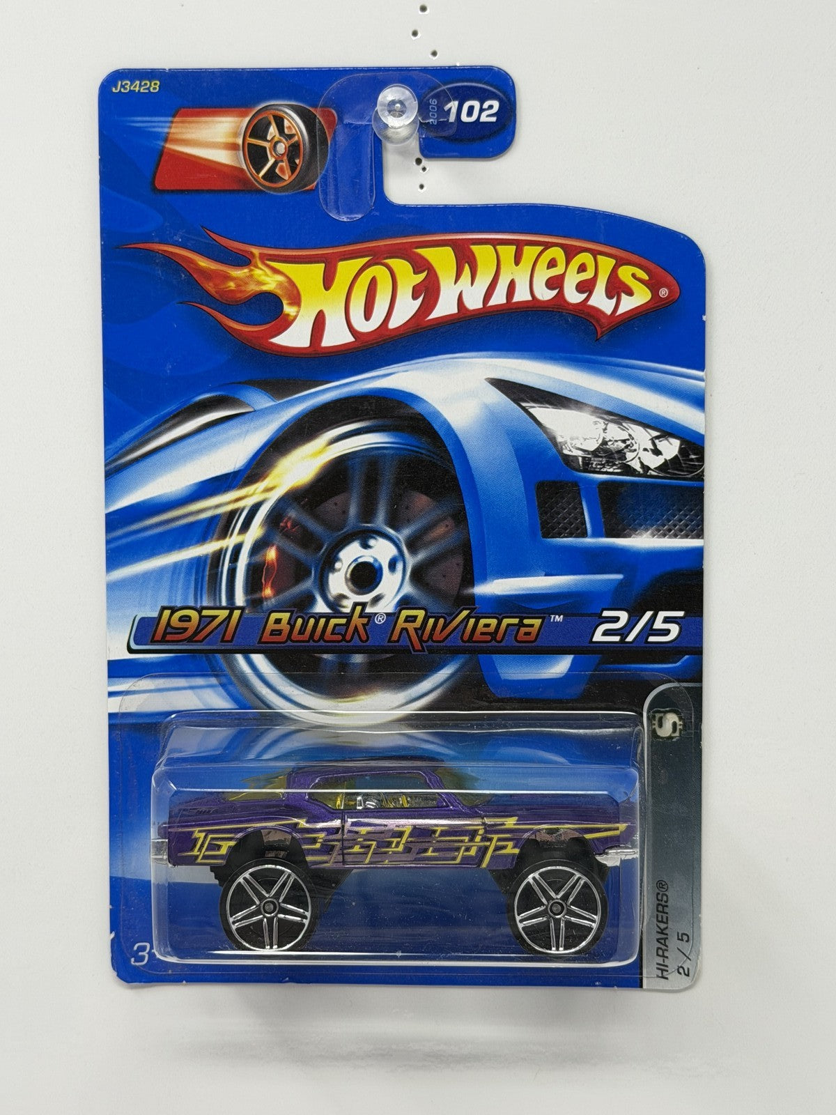 Hot Wheels Hi-Rakers 1971 Buick Riviera 1:64 Diecast Purple V2