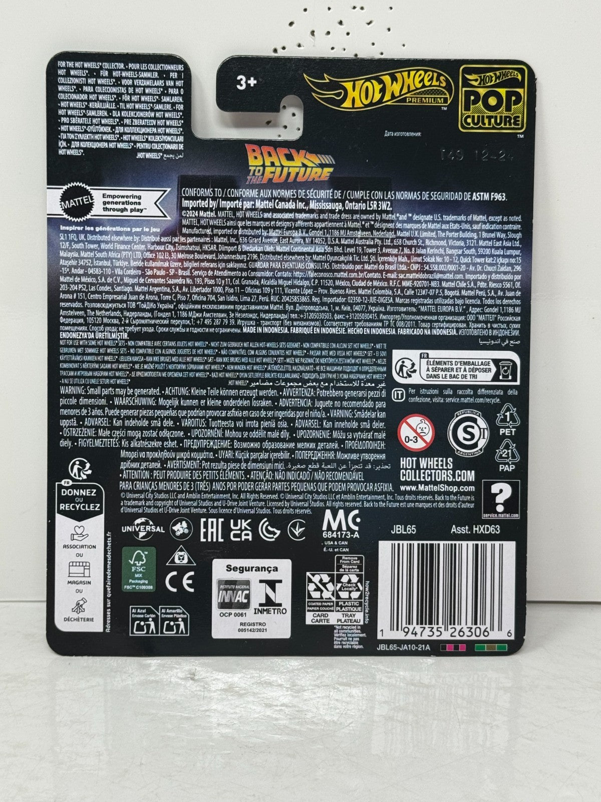 Hot Wheels Premium Pop Culture Back to the Future Time Machine 1:64 Diecast