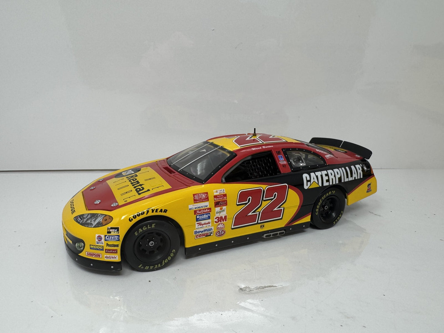 Racing Champions Nascar Ward Burton #22 The Cat Rental Store 1:24 Diecast
