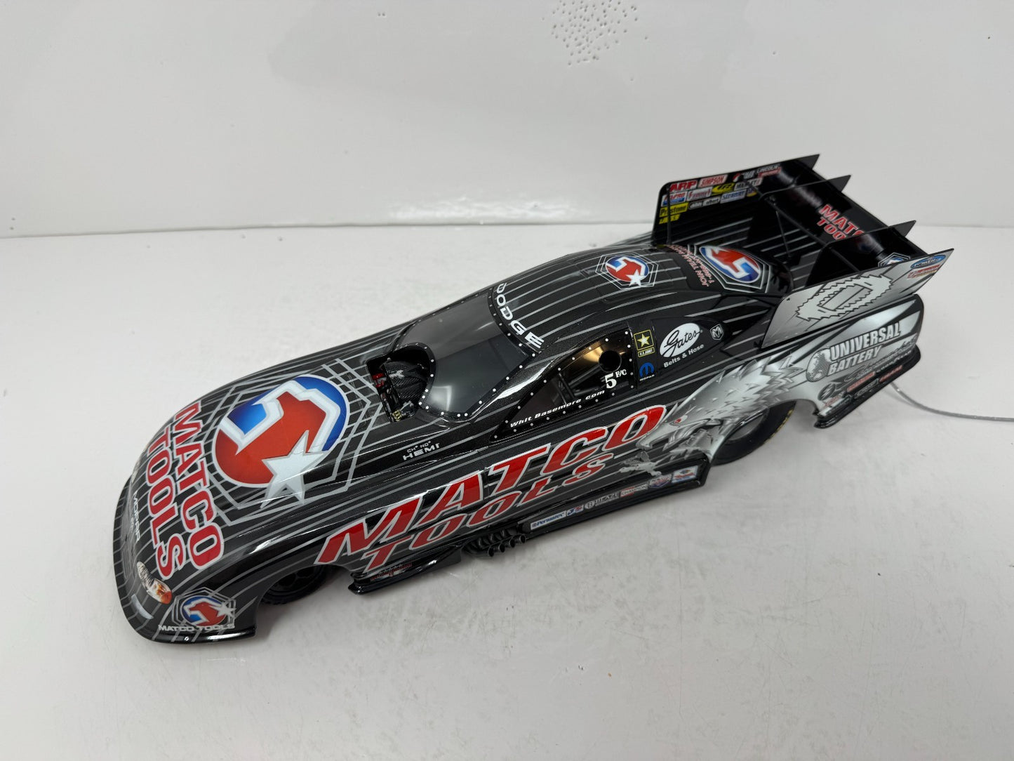 Milestone Whit Bazemore NHRA Matco Tools Iron Black Dodge Funny Car 1:16 Scale