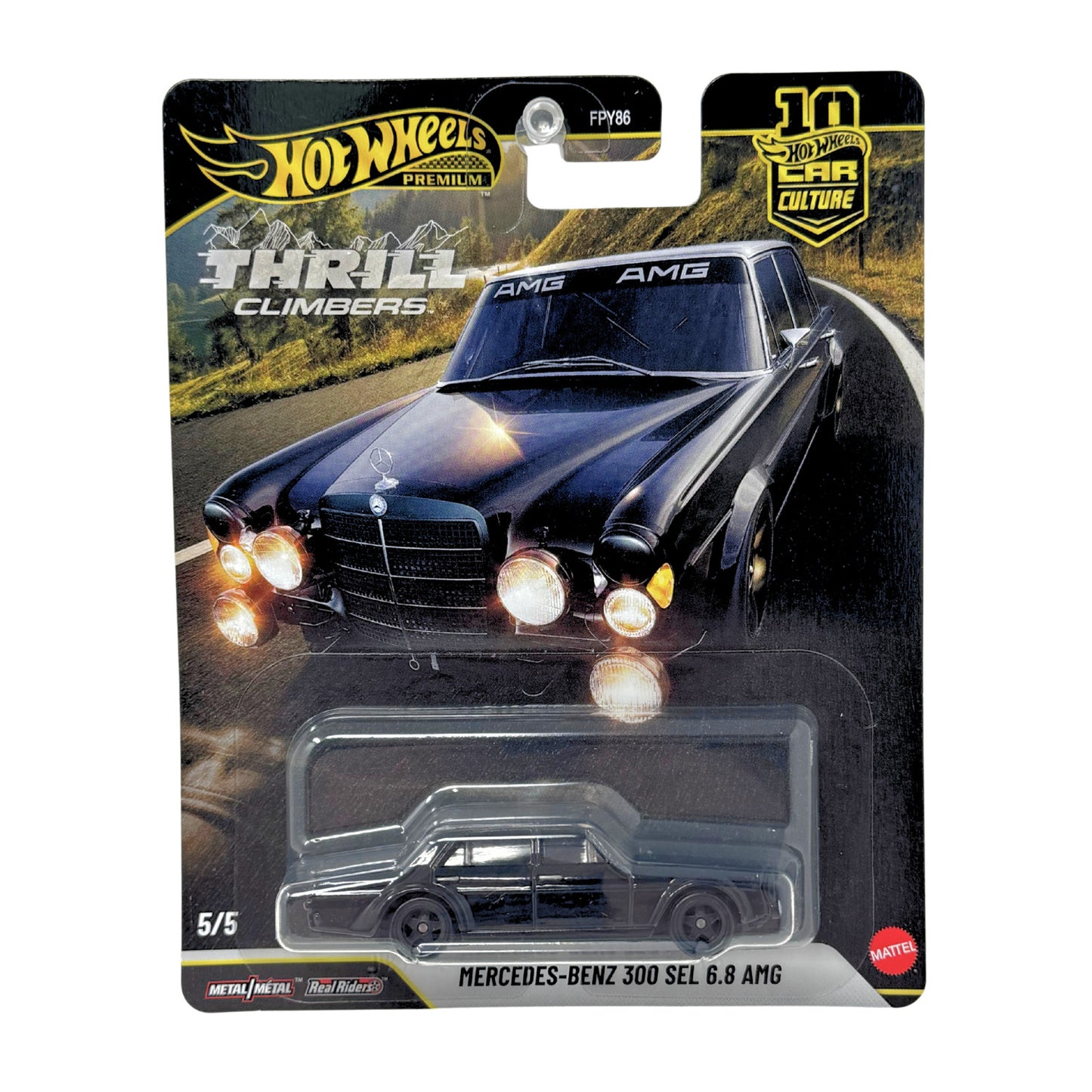 Hot Wheels Premium Thrill Climbers Mercedes-Benz 300 SEL 6.8 AMG 1:64 Diecast