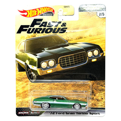 Hot Wheels Premium Fast &amp; Furious 1972 Ford Gran Torino Sport 1:64 Diecast