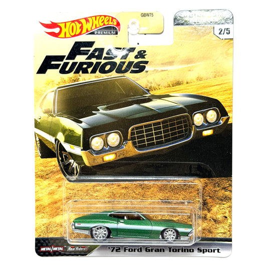 Hot Wheels Premium Fast &amp; Furious 1972 Ford Gran Torino Sport 1:64 Diecast