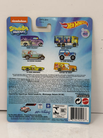 Hot Wheels SpongeBob SquarePants Custom '52 Chevy 1:64 Diecast Real Riders