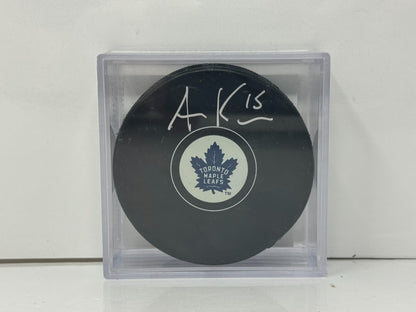 Alexander Kerfoot Toronto Maple Leafs Signed NHL Autograph Puck Silver Auto