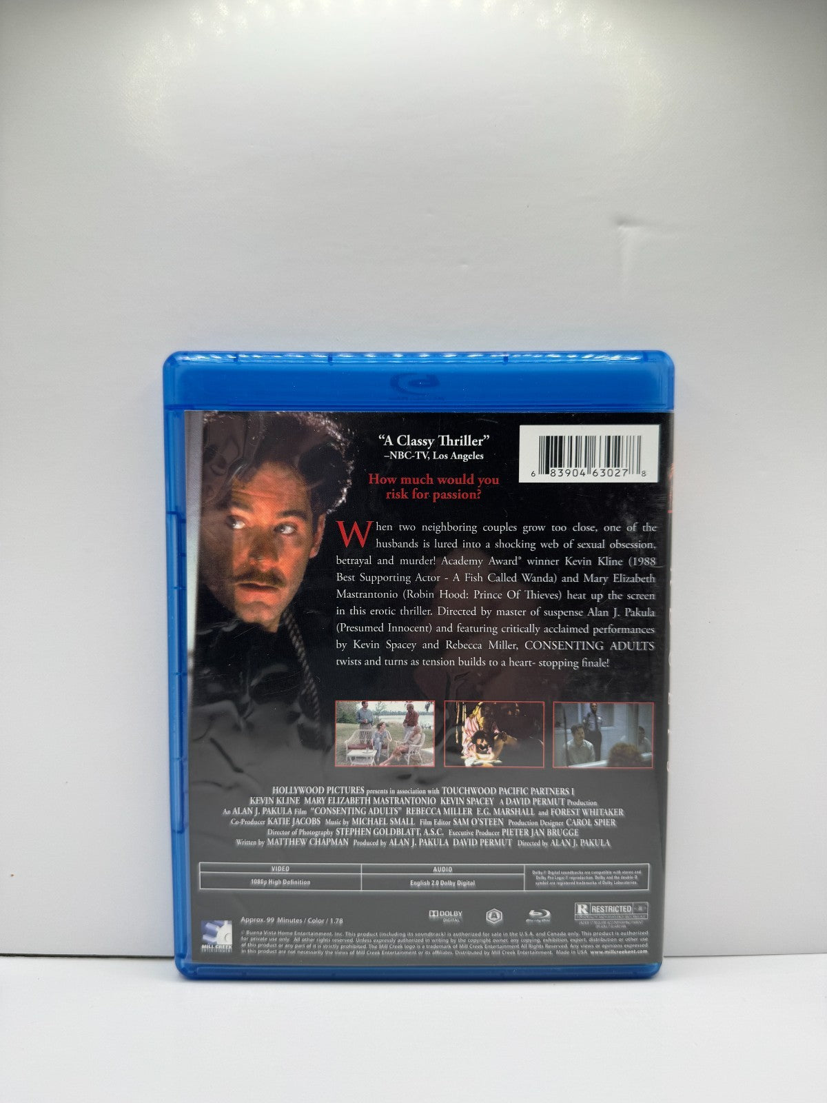 Consenting Adults (Blu-ray) Kevin Kline Thriller