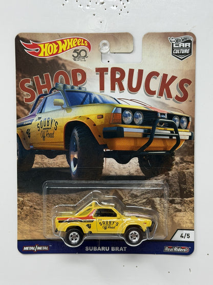 Hot Wheels Shop Trucks Subaru BRAT 1:64 Diecast Real Riders