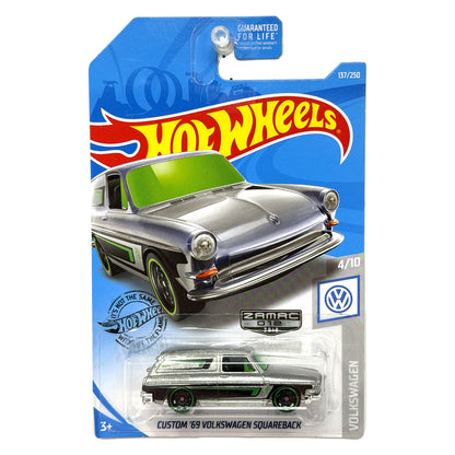 Hot Wheels ZAMAC Volkswagen Custom 1969 Volkswagen Squareback 1:64 Diecast