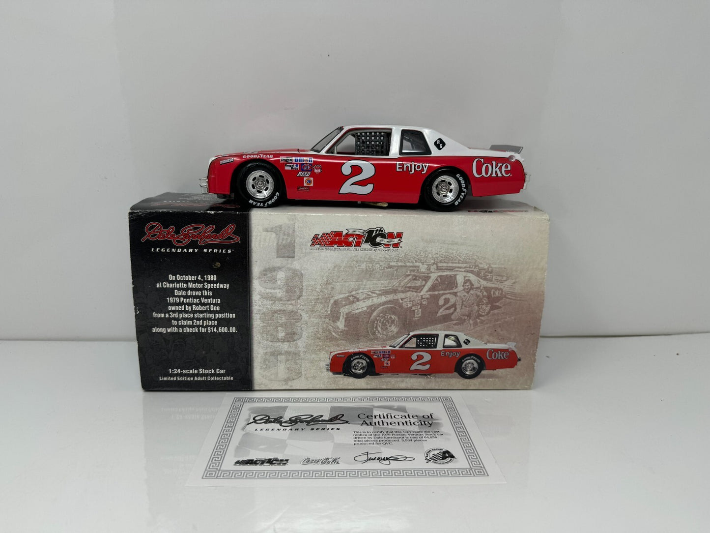 Action Nascar Legendary Dale Earnhardt Sr Coke 1980 Pontiac Ventura 1:24 Diecast