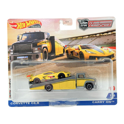 Hot Wheels Premium Team Transport #36 Corvette C8.R & Carry On 1:64 Diecast