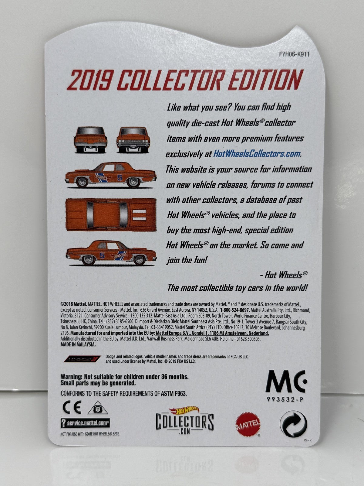 Hot Wheels 2019 Collector Edition 1964 Dodge 330 Kroger Mail-In 1:64 Diecast