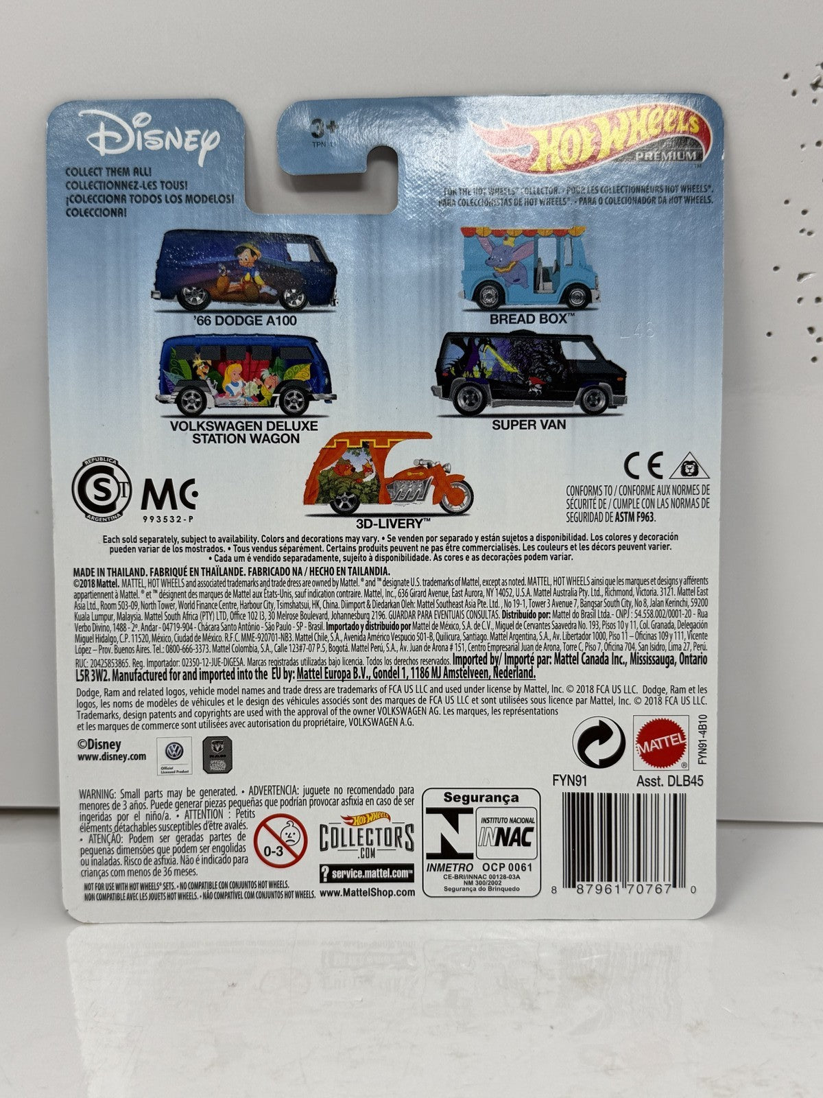 Hot Wheels Premium Disney Dumbo Bread Box 1:64 Diecast Real Riders