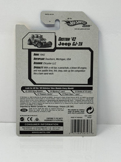 Hot Wheels 2009 New Models Custom 1942 Jeep CJ-2A 1:64 Diecast Factory Sealed
